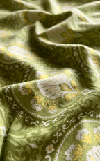 Olive Elegance Simple King-Bedsheet Set